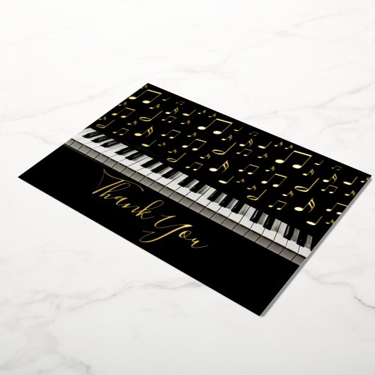 piano bedankt kaart (Gedraaid)