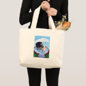 Piano Beren Musical Character Canvas tas (Voorkant (product))