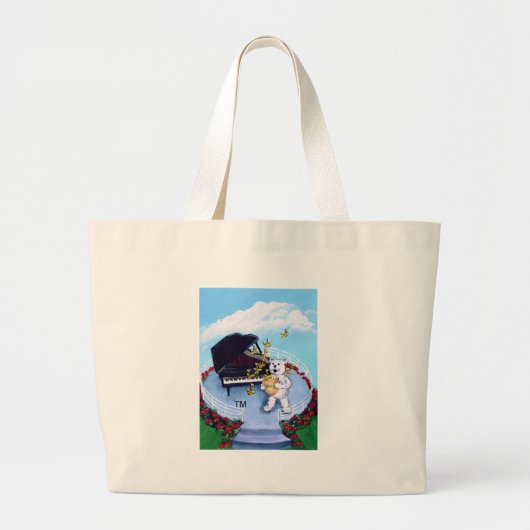 Piano Beren Musical Character Canvas tas (Voorkant)