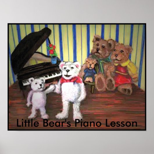 Piano Beren Musical Storybook Character Poster (Voorkant)