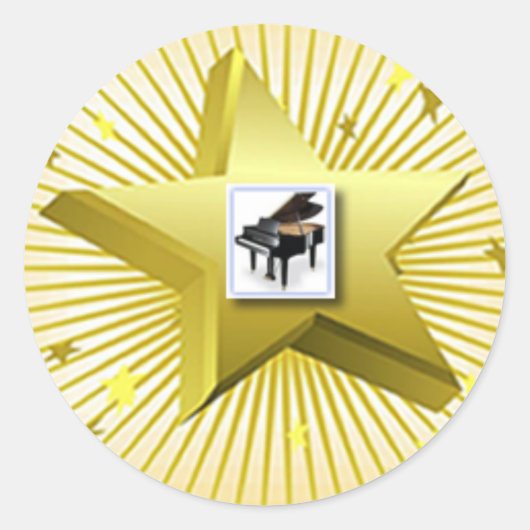 Piano Beren Musical Storybook Sticker (Voorkant)