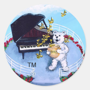 Piano Beren Sticker