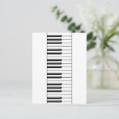 Piano Black en White Briefkaart (Staand voorkant)