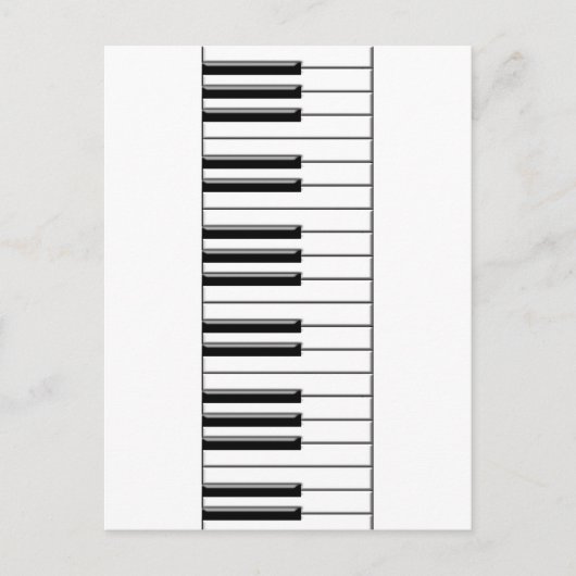 Piano Black en White Briefkaart (Voorkant)