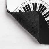 Piano Black White Muzieknoten Muismat! Muismat (Hoek)