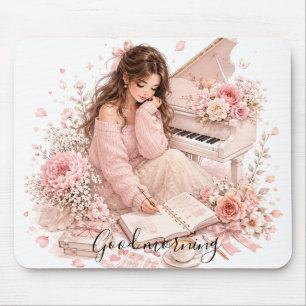 Piano Bloem Muismat voor Muziek