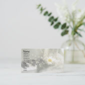 Piano, bloemen en sterren visitekaartje (Staand voorkant)