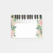 Piano Bloemenmuziek Design Post-it® Notes (Voorkant)