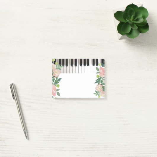 Piano Bloemenmuziek Design Post-it® Notes (Kantoor)