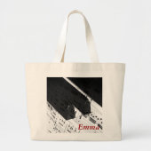 Piano Book Bag Gift Grote Tote Bag (Voorkant)