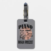 Piano, Brain Freeze Bagagelabel (Achterkant verticaal)