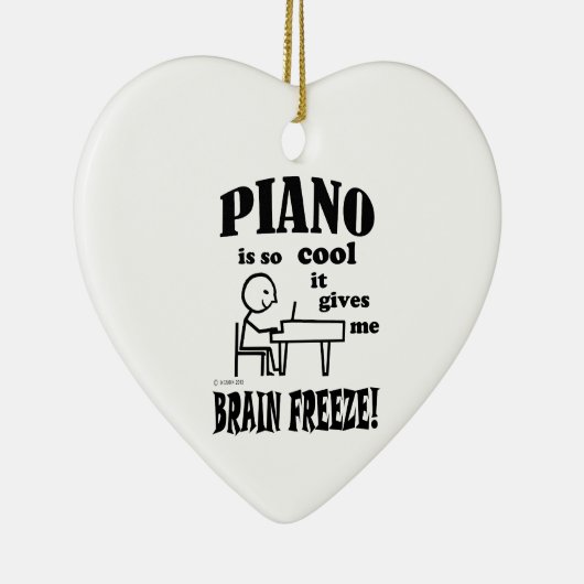 Piano, Brain Freeze Keramisch Ornament (Rechts)