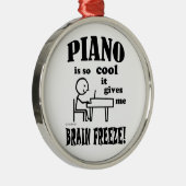 Piano, Brain Freeze Metalen Ornament (Rechts)