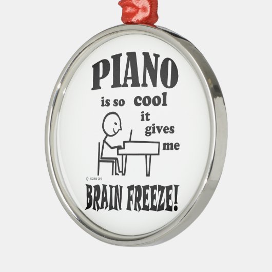 Piano, Brain Freeze Metalen Ornament (Links)