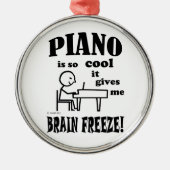 Piano, Brain Freeze Metalen Ornament (Voorkant)