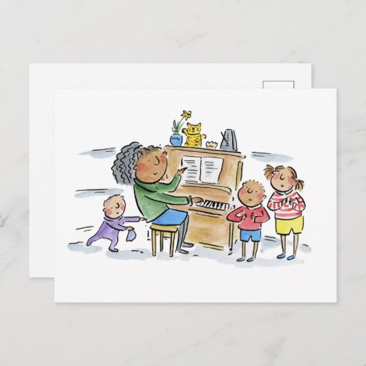 Piano Briefkaart (Voorkant / Achterkant)