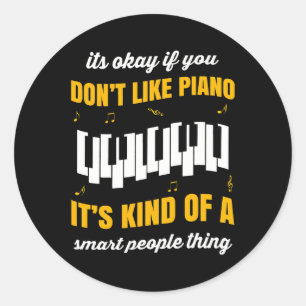 Piano cadeau voor orkestmusici muziekinstrument ronde sticker