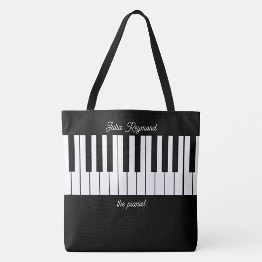 Piano Canvas tas voor stijlvolle Pianist (Voorkant)