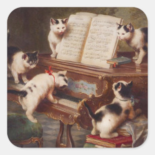 PIANO CATS - Grappige Cat Stickers