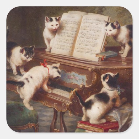 PIANO CATS - Grappige Cat Stickers (Voorkant)