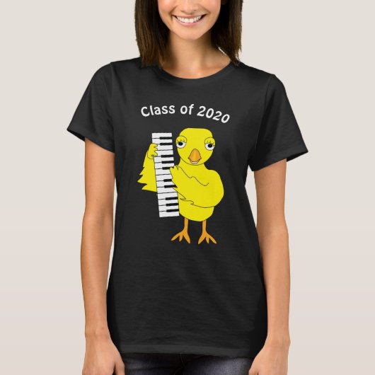 Piano Chick Afstuderen T-shirt (Voorkant)