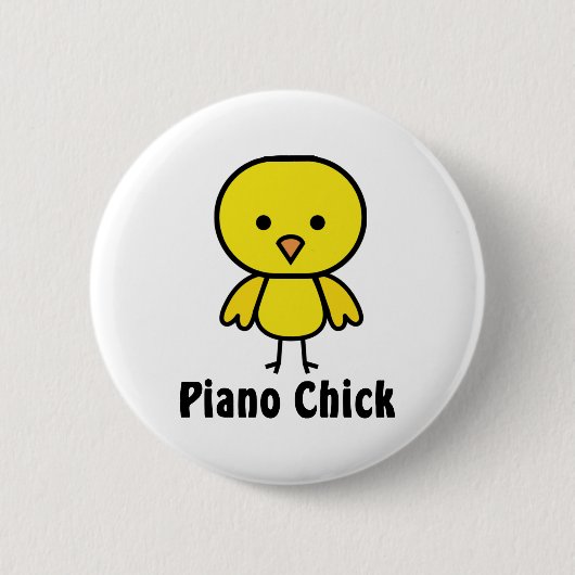 Piano Chick Ronde Button 5,7 Cm (Voorkant)