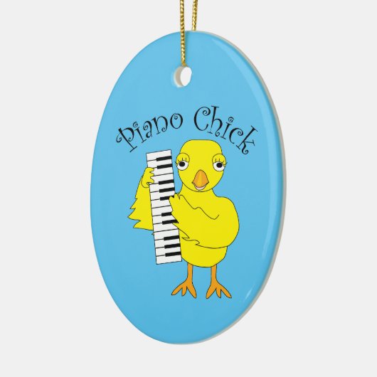 Piano Chick Tekst Keramisch Ornament (Links)