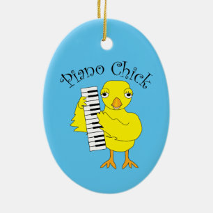 Piano Chick Tekst Keramisch Ornament