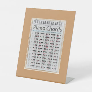 Piano Chords Reclamebord Met Voetstuk