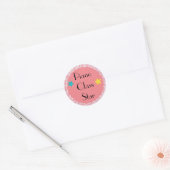 Piano Class Star met sterren Ronde Sticker (Envelop)