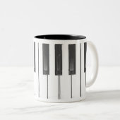 Piano Coffee Cup Tweekleurige Koffiemok (Voorkant rechts)