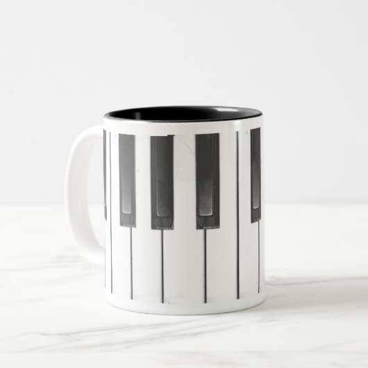 Piano Coffee Cup Tweekleurige Koffiemok (Voorkant links)