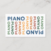Piano Colorful Visitekaartje (Voorkant)