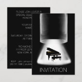 Piano Concert Festival Music Vip Uitnodiging (Voorkant / Achterkant)