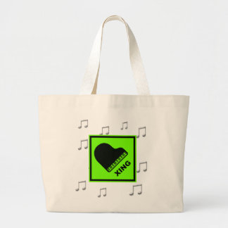 Piano Crossing Xing Traffic Sign. Grote Tote Bag