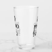 Piano Dad Grand Piano Pianist Music Note Glas (Rechts)