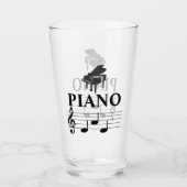 Piano Dad Grand Piano Pianist Music Note Glas (Voorkant)