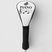 Piano Dad Grand Piano Pianist Music Note Golfheadcover (Voorkant)