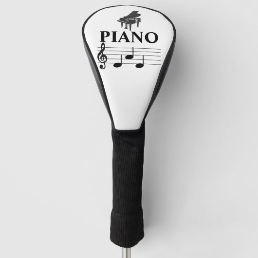 Piano Dad Grand Piano Pianist Music Note Golfheadcover (Voorkant)