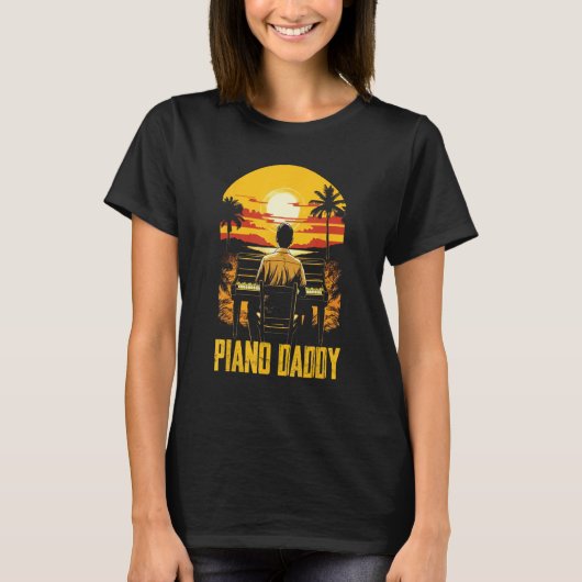Piano Dad Piano Man Pianist Keyboard Musician Fath T-shirt (Voorkant)