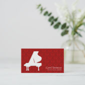 Piano Damask Visitekaartje (Staand voorkant)