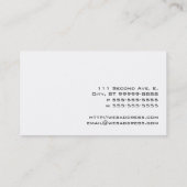 Piano Damask Visitekaartje (Achterkant)