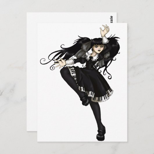 Piano Dance Briefkaart (Voorkant / Achterkant)