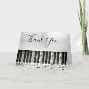 Piano dank u bedankkaart