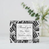 Piano Dank u bruiloft Briefkaart (Staand voorkant)