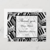 Piano Dank u bruiloft Briefkaart (Voorkant / Achterkant)