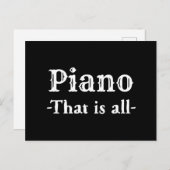 Piano Dat Allemaal Grappige Muziek Briefkaart (Voorkant / Achterkant)