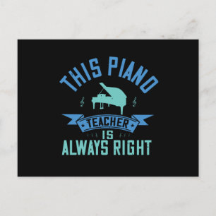 Piano - de pianoleraar heeft altijd gelijk briefkaart