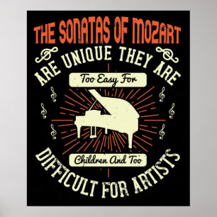 Piano - de Sonatas van Mozart Poster