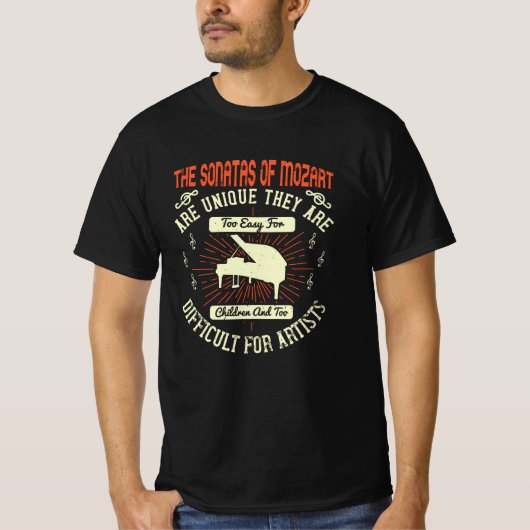 Piano - de Sonatas van Mozart T-shirt (Voorkant)
